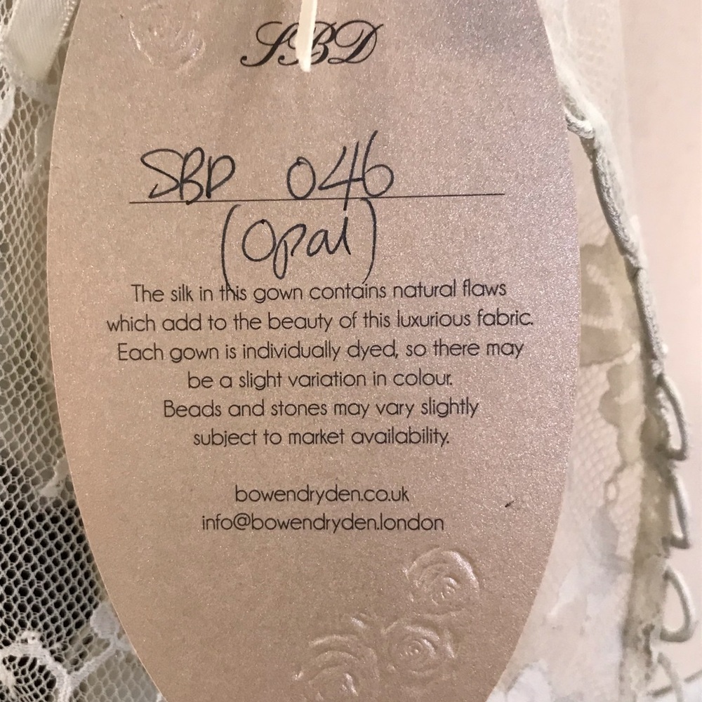 Wedding Dress Green 12 Designer Sharon Bowen Dryden 2 Piece Crop Top Prom NWT - Picture 6 of 8